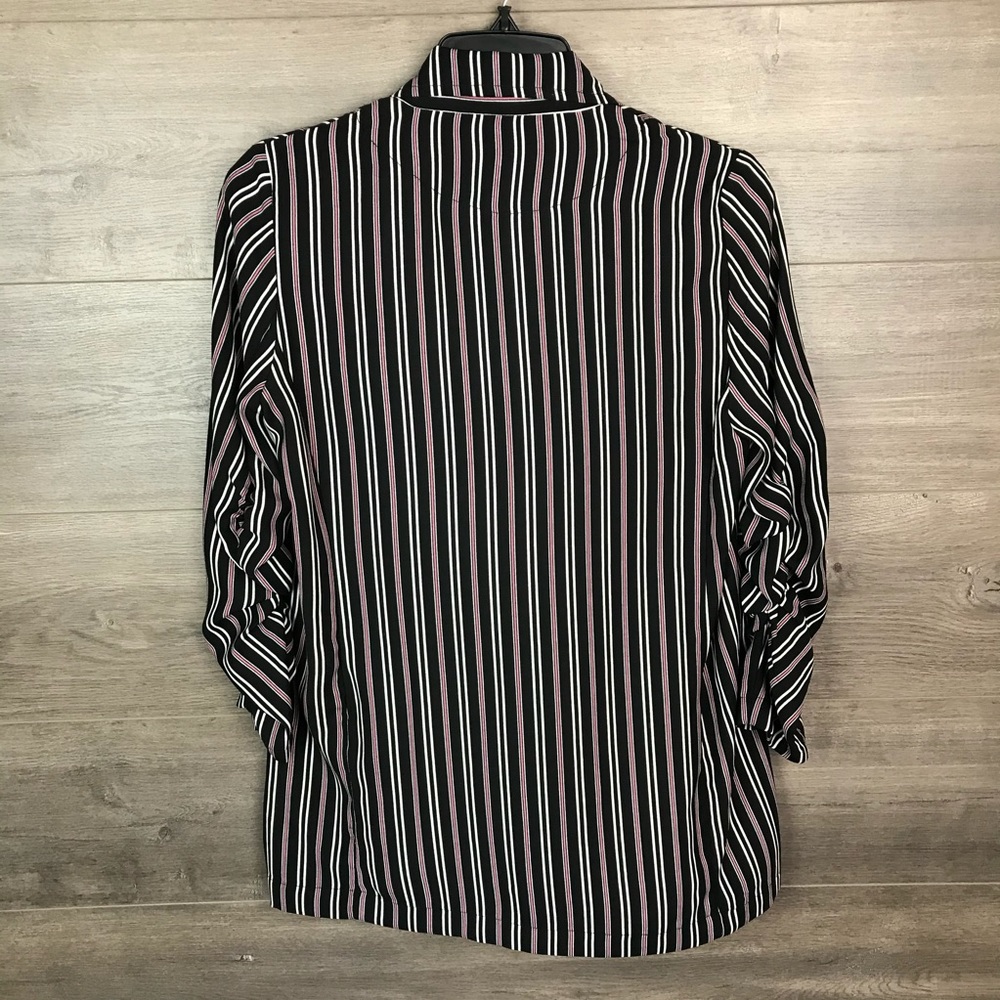 Max Studio Womens Striped Soft Notch Lapel Blazer - Picture 5 of 10